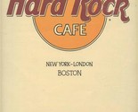 Hard Rock Cafe Menu New York London Boston 1992  - $27.72