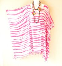 KB447 Stripes Slip On Tunic Women Plus Kaftan Poncho Women Blouse Top - ... - $24.90