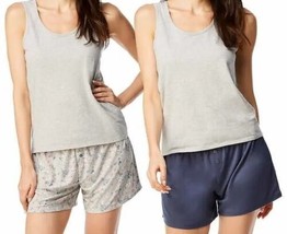 Lucky Brand ~ Gray Heather ~ Extra Large (Xl) ~ 3 Piece Pajama Tank &amp; Shorts Set - £18.49 GBP