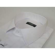 Men's Shirt By CASILA Turkey Cotton Blend Long Sleeves 501990-09 Solid White image 5
