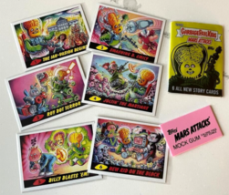 SEALED 2021 Topps Garbage Pail Kids x Mars Attacks Complete 6-Card SET Wax Pack - £22.57 GBP