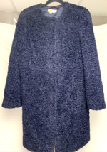 Size 8 Boden Ranfurly Teddy Coat Navy Dark Blue Snap Closure Style T0407 - £44.63 GBP