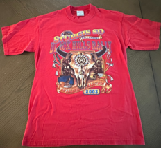2003 Sturgis 63rd Annual Bike Week Red Shirt Size Medium Cow Skull Doubl... - $369.68 MXN