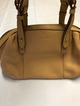 Calvin Klein Camel Pebble Leather Double Handle Satchel Handbag NWOT - £76.87 GBP