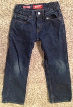 Arizona Boys Black Jeans Size 8 Regular Relaxed Fit Straight - $8.91