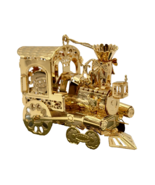 Danbury Mint Santa Locomotive gold-plated 3D ornament 1993 - $18.05