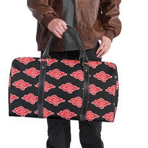 Red Cloud Batik Pattern Travel Bag Large (Black Long Patch) - $57.00