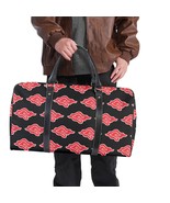 Red Cloud Batik Pattern Travel Bag Large (Black Long Patch) - $77.42 CAD