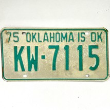 1975 United States Oklahoma Kiowa County Passenger License Plate KW-7115 - £14.70 GBP