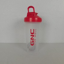 GNC Red Live Well Blender Bottle Classic 20 ounce BPA free Metal Loop Mixer - $11.65