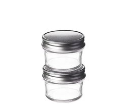 Perfume Studio® Small Eco Mason Glass Jars with Lids. (2-Jars, 4oz Tapered Glass - £10.26 GBP