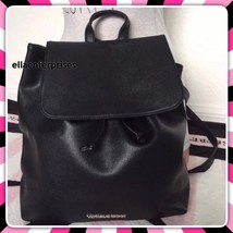 Victoria&#39;s Secret Sexy Little Things Backpack Black Faux Leather Bookbag - £28.03 GBP