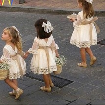 Baby girl princess child dress party prom dress flower girl tulle weddin... - £32.21 GBP