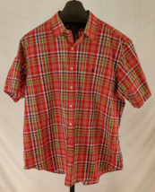 Ralph Lauren Classic Red Green &amp; White Plaid Button down Shirt Mens Size... - £19.77 GBP