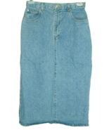 Vintage Denim Skirt Cactus Jeans 12 Maxi Cowgirl Westerncore Grunge Hipp... - £30.95 GBP