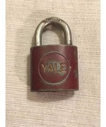 Vintage Yale Red Metal Padlock Lock MISSING KEY Made in the USA - £19.46 GBP