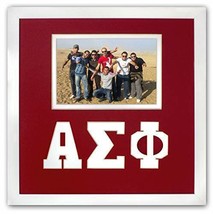 Alpha Sigma Phi Fraternity Licensed Picture Frame for 4x6 photo Red and White - £27.85 GBP