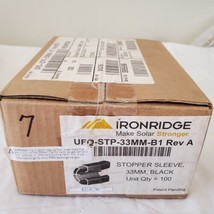 IronRidge UFO-STP-33mm-B1 Rev A Stopper Sleeves Black 100 Pieces - $24.75