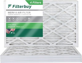 Filterbuy 12X20X1 Air Filter Merv 8, Actual Size: 11.50 X 19.50 X 0.75 Inches - £32.85 GBP