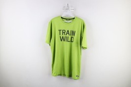 New The North Face Mens Medium Spell Out Mountain Series Train Wild T-Shirt - $39.55