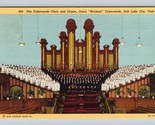 Great Mormon Tabernacle And Choir Salt Lake City Utah UT UNP Linen Postc... - £3.22 GBP