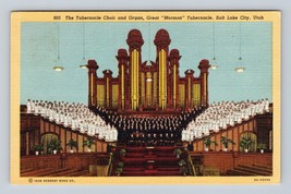 Great Mormon Tabernacle And Choir Salt Lake City Utah UT UNP Linen Postcard Q2 - £3.21 GBP
