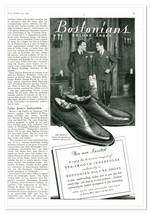 Print Ad Bostonian Wingtip Oxford Shoes Vintage 1937 3/4-Page Advertisement - £7.74 GBP