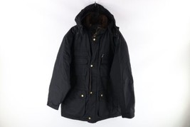 NOS Vtg 90s Streetwear Mens XL Quilt Lined Full Zip Hooded Parka Jacket ... - £101.06 GBP