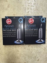 2x 2 Pack Hoover Genuine Platinum Collection Q Hepa Media Vac Bags NEW AH10000 - £15.82 GBP