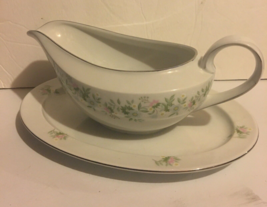 FOREVER SPRING By Johann Haviland Bavaria Germany Gravy Boat &amp; Plate Flowers - $11.38