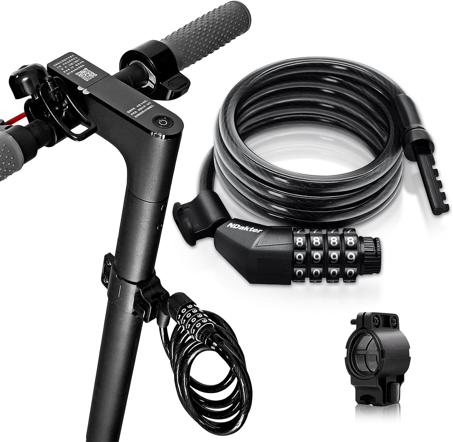 Ndakter Bike Lock, E Scooter Locks With Unique Male Narrow Designed, Esp... - $31.99
