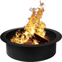 30 Inch Inner Fire Pit Ring For The Outdoors By Birdrock Home - Heavy, Black. - £120.07 GBP