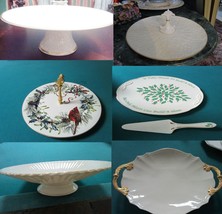 Lenox Pedestal Cake Plates Tray Server Holiday Christmas Original Pick 1 ^^ - $55.00