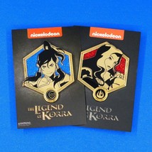 Avatar The Legend of Korra &amp; Asami Korrasami Golden Enamel Pins Set of 2 - £18.98 GBP