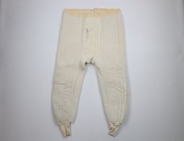 Vtg 40s 50s BVD Mens L Distressed Thermal Waffle Knit Lined Insulated Pants USA - £77.83 GBP