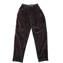 Vtg 80s 90s Jones New York Sport Cotton Blend Velvet Pants Dark Paisley ... - $38.61