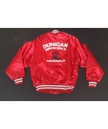 Vtg 80s Satin Bomber Jacket King Louie ProFit Dunigan Oil Pumping Bakers... - £65.89 GBP