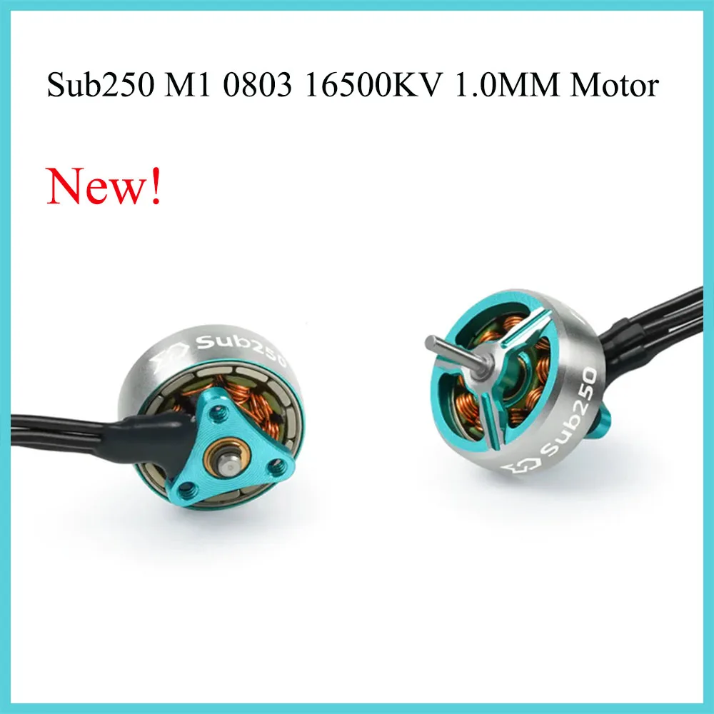 Sub250 m1 0803 16500kv 1 0mm brushless motor for 1s 2s 1 2 1 6 inch thumb200