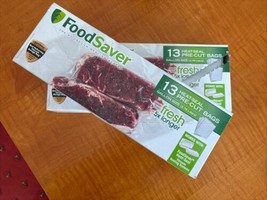 FoodSaver 1-Gallon Precut VacuumSeal Bags; BPA-Free; 2 Boxes X 13 bags= 26 total - £16.45 GBP