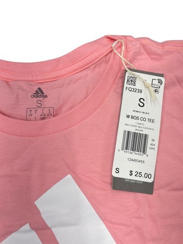 adidas Women Must Haves Badge of Sport Tee Glory Pink FQ3239 Small Item image 4