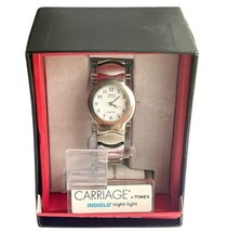 Box Vintage Timex Indiglo Women K7 Expandable Silver Tone Band Watch - £19.97 GBP