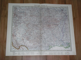 1927 Original Vintage Map Of Texas And Oklahoma / Kansas Arkansas Louisiana - $28.85