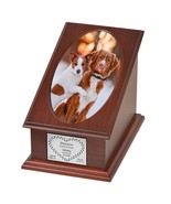 2 Pets Heart Paw Print Photo Urn - Free Photo and Plate - $89.95