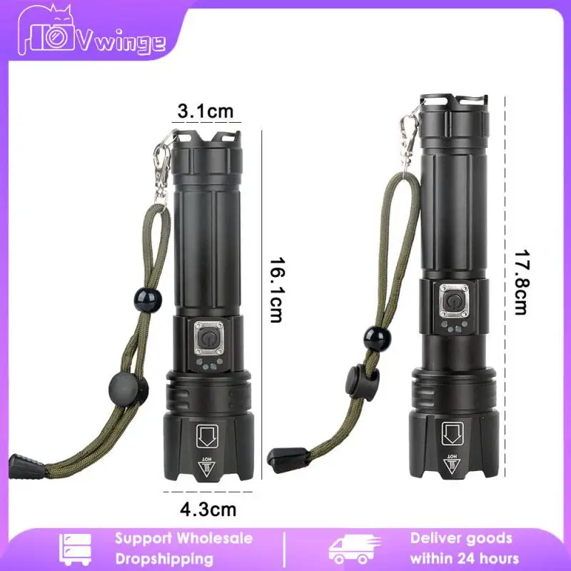 Anti-skid Camping Torch Ipx5 Waterproof Night Fishing Equipment Rubber Hand - £25.42 GBP+