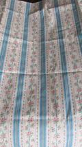 &quot;&quot;FLORAL AND BLUE STRIPE HEAVIER FABRIC&quot;&quot; - 1 2/3 YARDS -  PILLOWS OR TOTE - £6.94 GBP