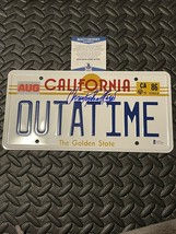  Christopher Lloyd Back To The Future OUTATIME Signed License Plate Beckett  - £240.55 GBP