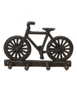 Rustic Cast Iron Hobby Pastime Bicycle Quadruple Multi Peg Wall Coat Hat... - $349.61 MXN