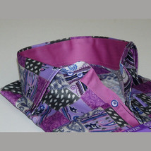 Men Shirt JValintin Turkey-Usa 100% Egyptian Cotton Axxess Style 1206-4 Purple image 2