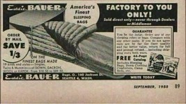 1955 Print Ad Eddie Bauer America&#39;s Finest Sleeping Bags Seattle,WA - £5.82 GBP