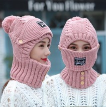 2 in 1 Mask Scarf Knitted Hat - $24.95